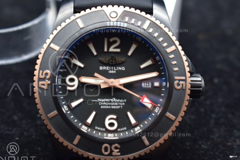 Edition A2824 Strap Best Bezel Automatic Black Dial Superocean on Black Black 44 1:1 TF Rubber 0123